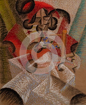 Female portrait, 1913 painting by Gino Severini